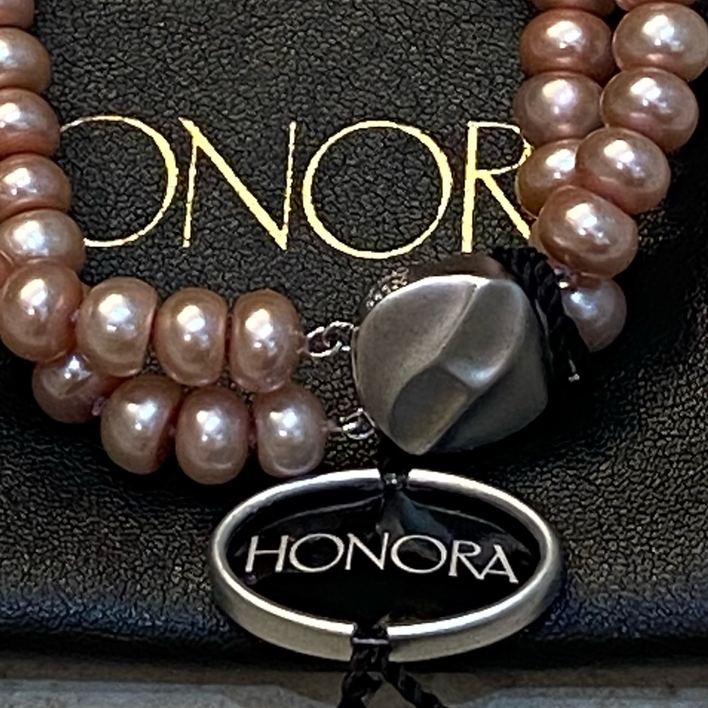 New Honora Pink Double Strand Freshwater Pearl Bracelet - Picture 5 of 7
